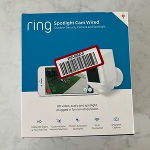 RING spotlight wired camera